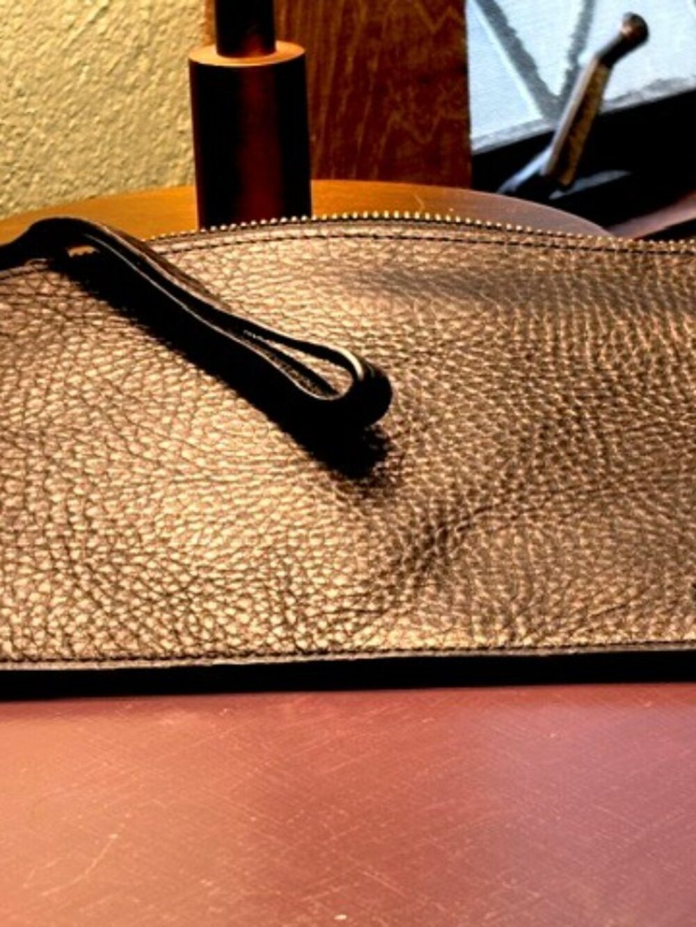 Duluth Trading Leather Wristlet Pouch/Wallet ~ Black - Picture 10 of 10